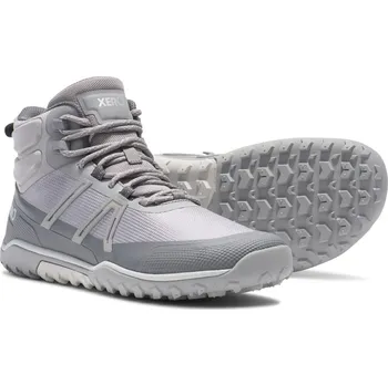 Dámská treková obuv VÝPRODEJ XERO Scrambler Trail Mid Women - lehká barefoot turistická bota pro ženy Alloy Steel Gray 36,5