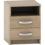 Noční stolek s 2 šuplíky, dub sonoma, BETTY 2