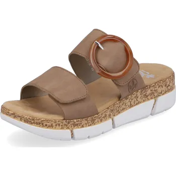 Dámské pantofle DÁMSKÉ PANTOFLE RIEKER V2392-62 BÉŽOVÁ Barva: BÉŽOVÁ, Velikost: 41