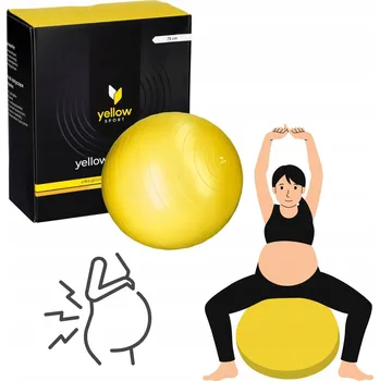 Gymnastický míč Rehabilitační míč yellowGYM ball 75 cm, žlutý