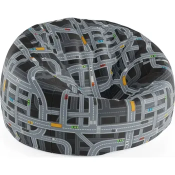 Sedací pytel Sablio Sedací vak Cocoon Dětská autodráha - 115 x 75 cm x 45 cm - Sablio