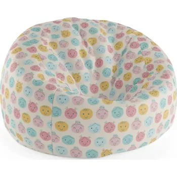 Sedací pytel Sablio Sedací vak Cocoon Smajlíci - 115 x 75 cm x 45 cm - Sablio