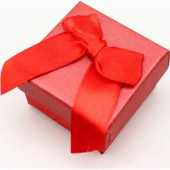 Dárková krabička Pro Háčkování Krabička s mašlí 5x5x3,5 cm červená