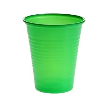 Jednorázové nádobí Kelímky plastové - tmavě zelené