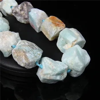 Korálek Surové minerální korálky 20-30mm | přírodní kameny, minerální korálky - Amazonit , 2 kusy