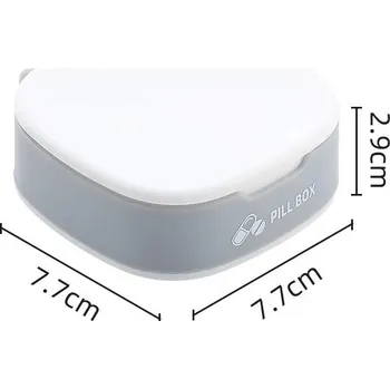 Pouzdro na léky, kompaktní a cestovní | Krabička na léky, Organizér na léky - Bílá-691