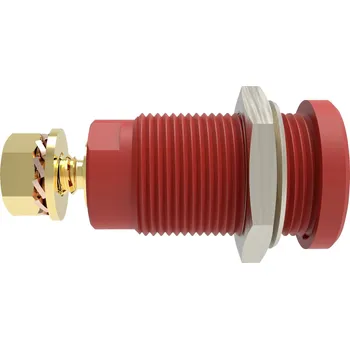 Elektrická zásuvka Schützinger DI SEB 9424 Au / RT bezpečnostní vestavná zásuvka 4 mm Rovná červená 1 ks