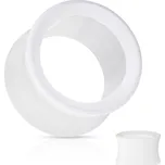 Akrylátový tunel do ucha bílý (18 mm)