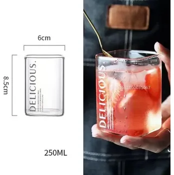 Skleněný hrnek na čaj a kávu – průhledný designový hrnek | Skleněný hrnek, hrnek na čaj - DE S