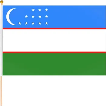 Vlajka Uzbekistán vlajka malá (Uzbecká republika vlajka na tyči)