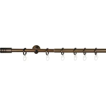 Expo Ambiente Teleskopický garnýžový set Rillcube, délka: 1,6–2,8 m, ø 16 a 19 mm, bronz&nbsp;66109