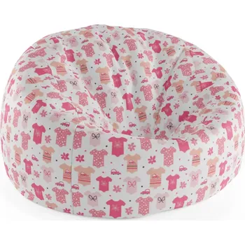 Sedací pytel Sablio Sedací vak Cocoon Růžové oblečky - 115 x 75 cm x 45 cm - Sablio