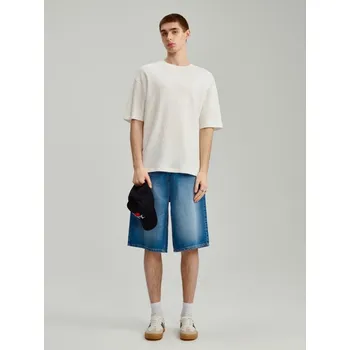 Pánské kalhoty Džínové kraťasy - 33 - House - modrý - 656EX-55J