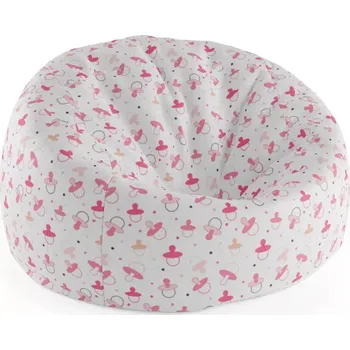 Sedací pytel Sablio Sedací vak Cocoon Růžové dudlíky - 115 x 75 cm x 45 cm - Sablio