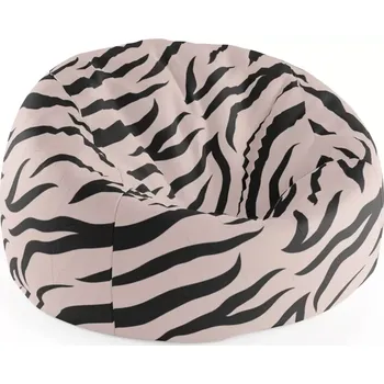 Sedací pytel Sablio Sedací vak Cocoon Růžový vzor zebry - 115 x 75 cm x 45 cm - Sablio