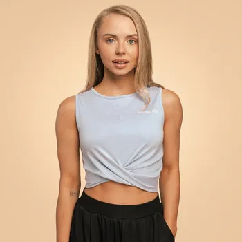 BeastPink Women‘s Breeze Cropped Top Dove S modrá