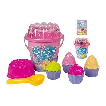 Hračka na písek Androni Sada na písek dortíky - střední růžová