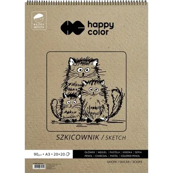 Umělecký SKICÁK Bílý Pro Kreslení 5 kusů A3 40 Listů Happy Color