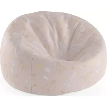 Sedací pytel Sablio Sedací vak Cocoon Zlaté a bílé vlaštovky - 115 x 75 cm x 45 cm - Sablio