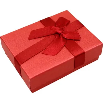 Dárková krabička Pro Háčkování Krabička s mašlí 7x9x3 cm červená