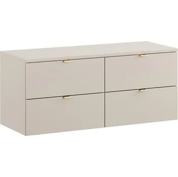 Policová skříň Závěsná skříňka pod umyvadlo Dalia Cashmere s deskou 120 cm kašmírová