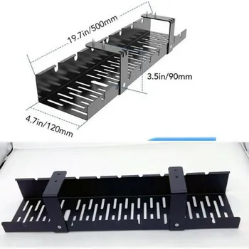 Organizér kabelů APT DA263 KABELOVÝ ORGANIZÁTOR POD STOLNÍ STOLU, ČERNÝ VRCHNÍK