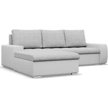 Sedací souprava Sedací souprava AURORA LEVÁ výběr z barev LAWA 09 + REAL 17 světle šedá + bílá