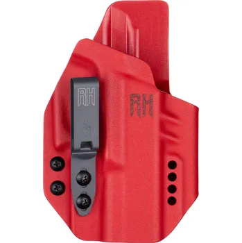 Příslušenství pro sportovní střelbu RH Holsters CROCY - Glock 19 Gen3-5 - Glock 19X/45 - appendix vnitřní kydexové pouzdro - červená Pouzdro je pro: Pravák