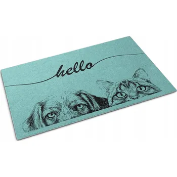 Rohožka Protiskluzová rohožka před dveře na boty Hello Psi a Kočky 150x100 cm