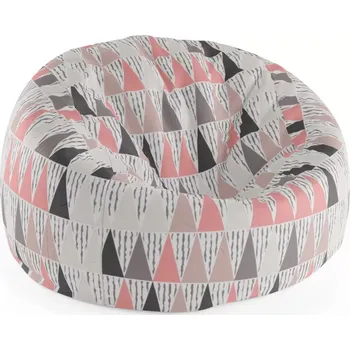 Sedací pytel Sablio Sedací vak Cocoon Tříbarevné jehlany - 115 x 75 cm x 45 cm - Sablio