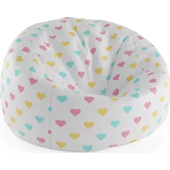 Sedací pytel Sablio Sedací vak Cocoon Tříbarevná srdíčka - 115 x 75 cm x 45 cm - Sablio