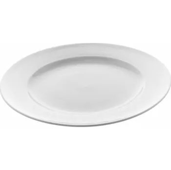 Talíř Porcelánový servírovací plochý talíř, Ø26,5 cm, bílý