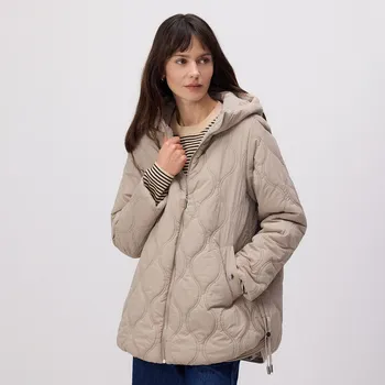 Dámský kabát Reserved - Prošívaná bunda oversized - světle olivová - 7930B-81X - 7930B-81X-S-2