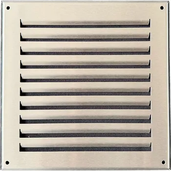 Větrací mřížka Ventilační mřížka nerez lamelová NLM 200x200 mm