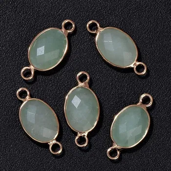 Přívěsek Přívěsek přírodní kámen oválný | šperk, amulet - Č.8 Avanturín , 5 kusů