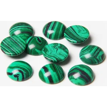 Dětské navlékací korálky Přírodní korálky pro šperky | šperkové kameny 10 ks - Č.23 Malachit , 4 mm