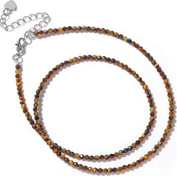 Náhrdelník Jemný minerální náhrdelník ruční výroba | Náhrdelník, Šperky - Č.17 Tygří oko