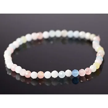 Náramek Magieprirody.cz Náramek Morganit - 4 mm fazetovaný #976 - Beryl růžový smaragd - z přírodních kamenů