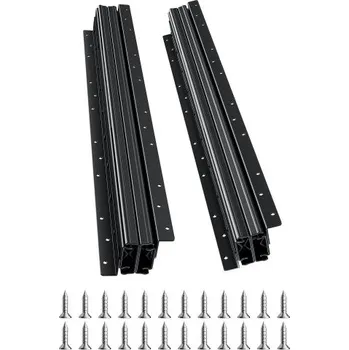 Nábytkové kování VEVOR Výsuvy pro zásuvky pod montáž, 24 palců, plný výsuv s kuličkovým ložiskem pod kolejnice schodišťové skříňky, nosnost 260 liber, vysoce odolné spodní kluzáky pro schodišťové skříňky, kolejnice pro výměnu svépomocí, černé