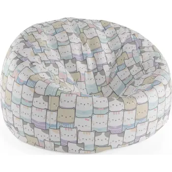Sedací pytel Sablio Sedací vak Cocoon Kreslená koťátka - 115 x 75 cm x 45 cm - Sablio