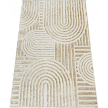 Koberec KREMOWÝ LESKLÝ KOBEREC/BĚHOUN DO LOŽNICE, OBÝVACÍHO POKOJE, MĚKKÝ 67x120CM