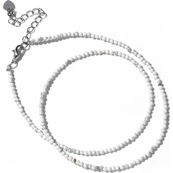 Náhrdelník Jemný minerální náhrdelník ruční výroba | Náhrdelník, Šperky - Č. 10 Howlit