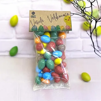 Nutworld.cz Velikonoční sáček - Arašídy v barevné čokoládě 100g