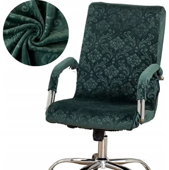 POTAH NA OTOČNOU ŽIDLI KANCELÁŘSKOU ŽIDLI VELUR RAŽENÝ VZOR ZELENÝ