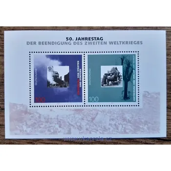 Sběratelství SRN ** aršík Bl 31, 50. výr. konce II. světové války, r. 1995