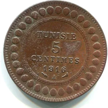 TUNIS. 5 centimes 1916. KM-235