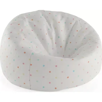 Sedací pytel Sablio Sedací vak Cocoon Barevné tečky na béžové - 115 x 75 cm x 45 cm - Sablio