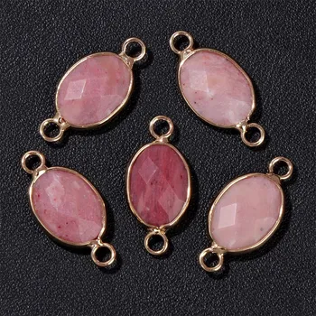 Přívěsek Přívěsek přírodní kámen oválný | šperk, amulet - Č.14 Rodonit , 2 kusy