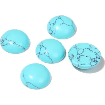 Přírodní kámen Kulatý přírodní kámen | dekorační minerál 10 ks - Syntetická tyrkysová , 4 mm