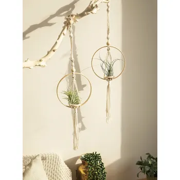Květináč Macramé závěsný květináč pro boho styl | držák rostlin